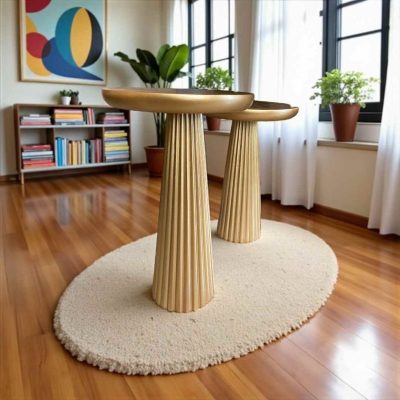 Ahşap zemin dostu mantar sehpa – doğal tasarım