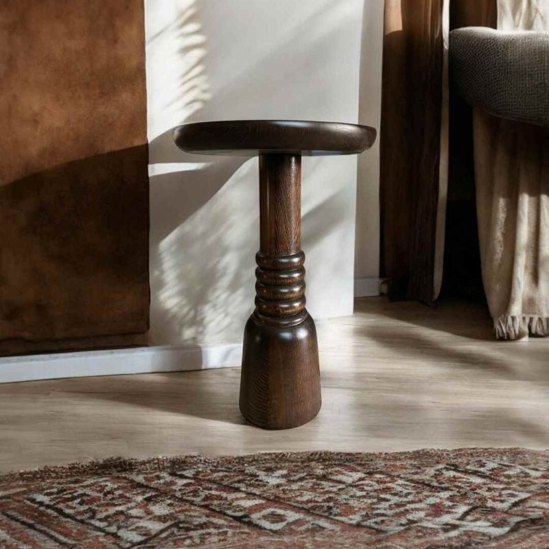 Şık mantar sehpa ve çok amaçlı ahşap zigon sehpa