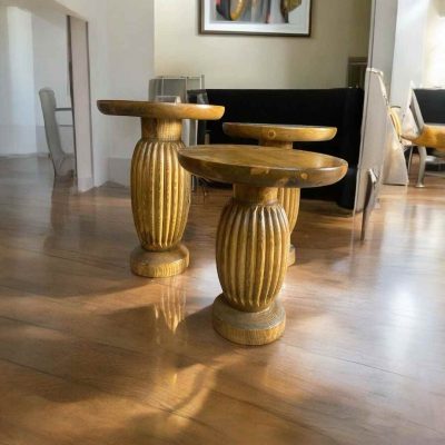 Rustik zigon sehpa takımı