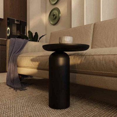 Rustik mantar sehpa ve modern orta sehpa