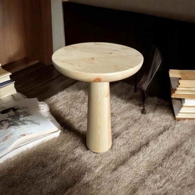 Doğal meşe mantar sehpa