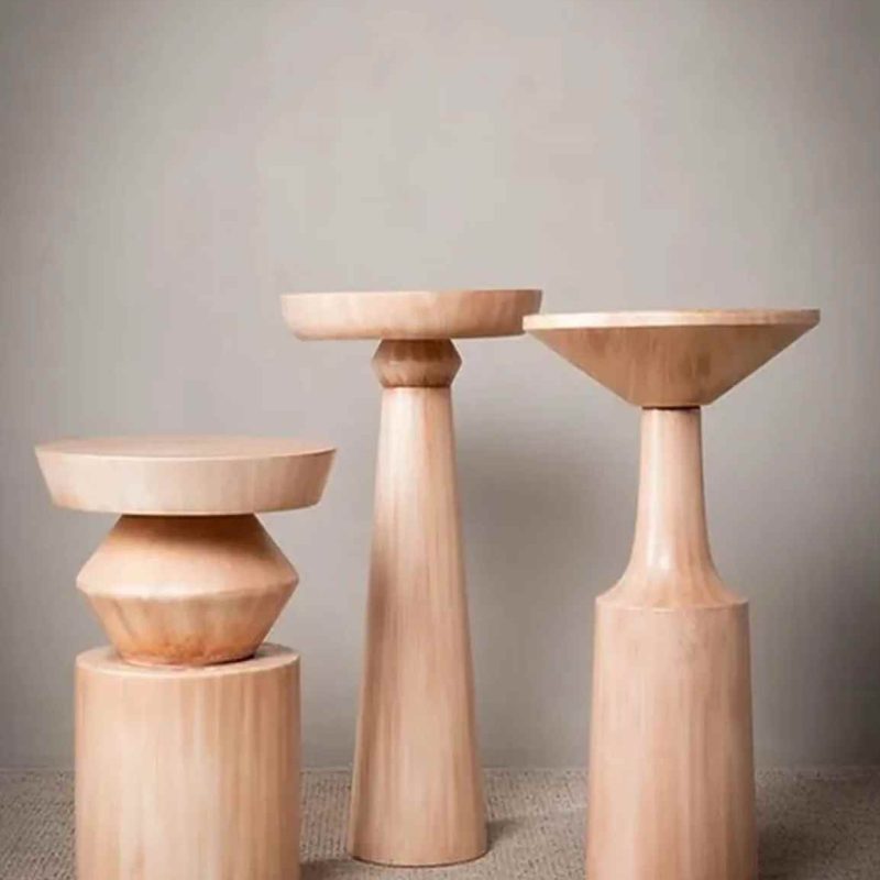 Zarif mantar sehpa ve ahşap zigon sehpa modelleri