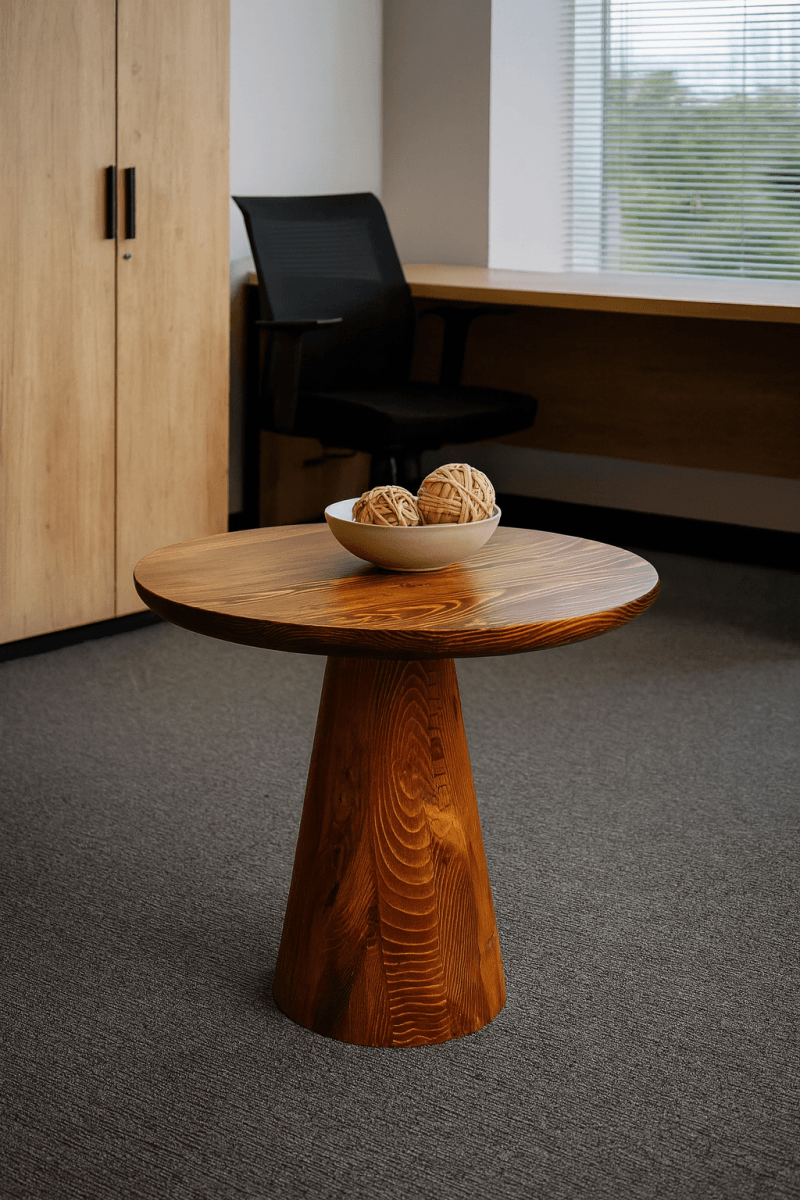 Geniş tablalı modern ahşap sehpa