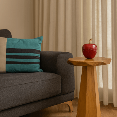 Oturma odası için ahşap mantar sehpa