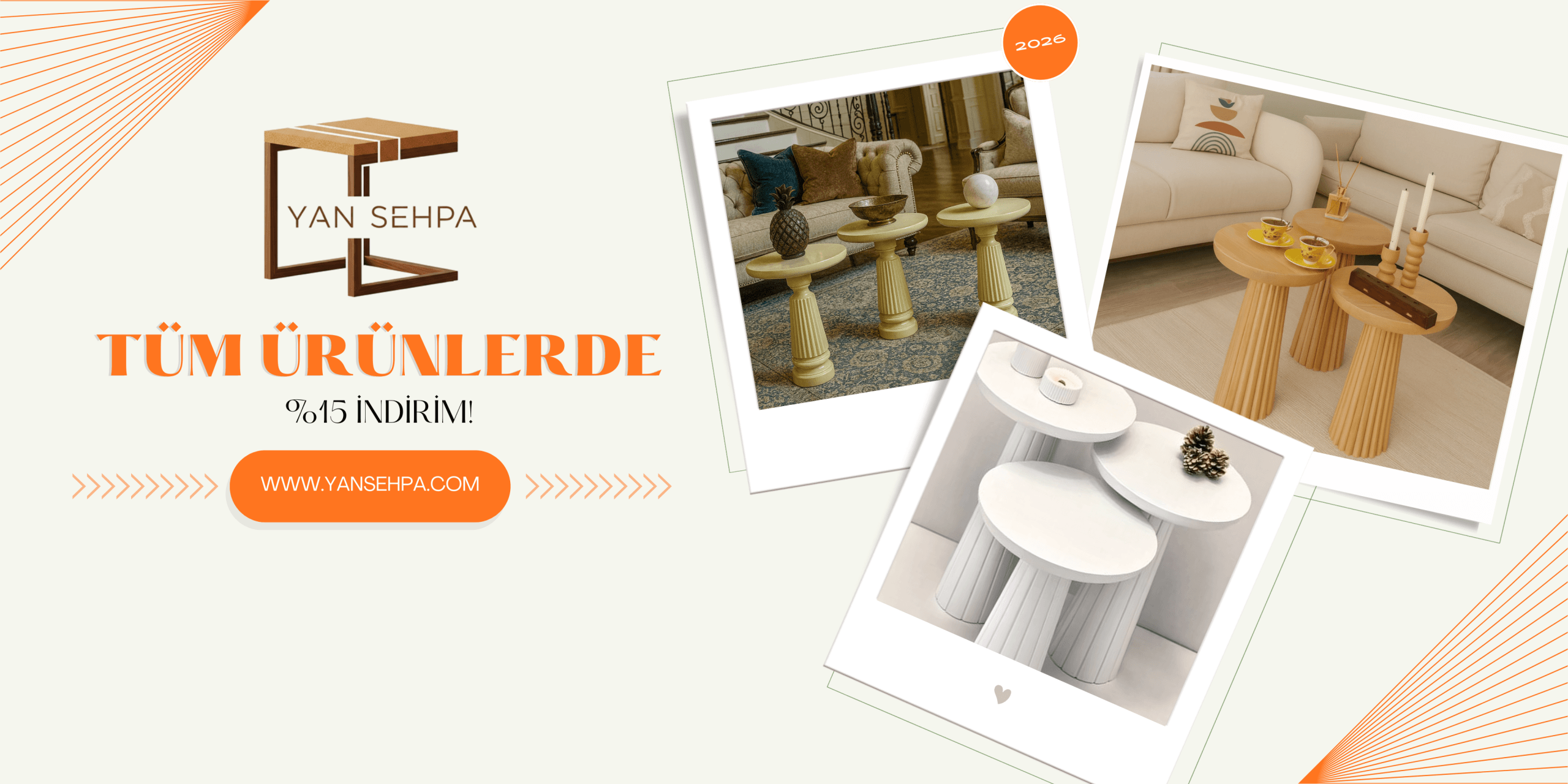 Ahşap Zigon Sehpa – Modern Dekorasyon